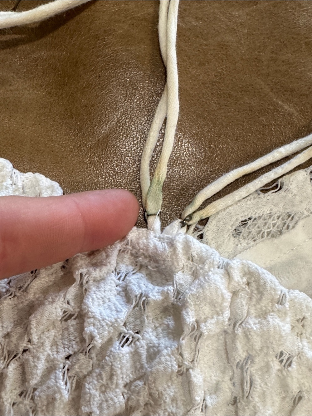 Free People Adella White Floral Lace Bralette with Double Straps Medium - Picture 6 of 9